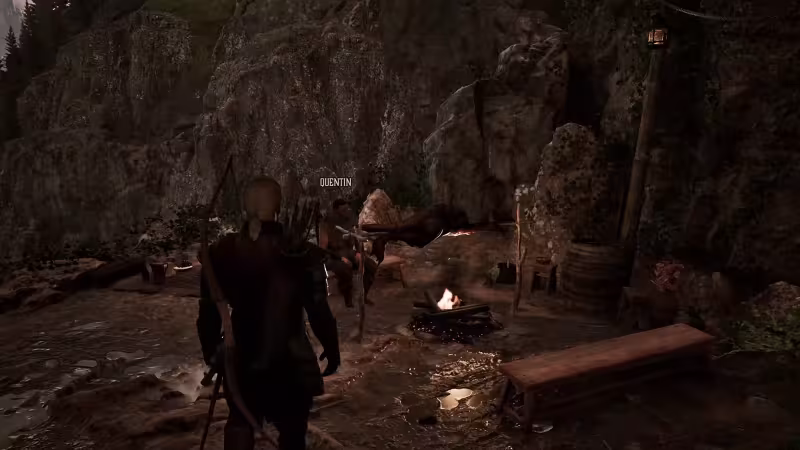 Gothic 1 Remake: onde encontrar Quentin no Acampamento dos Malandros