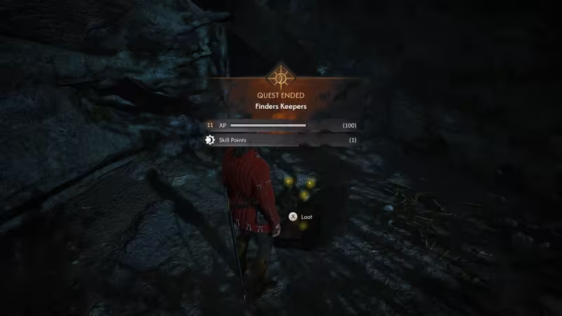 The Blood of Dawnwalker: local do tesouro Finders Keepers
