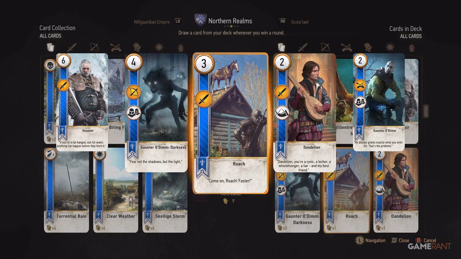 The Witcher 3: cartas de Gwent perdíveis e onde encontrá-las