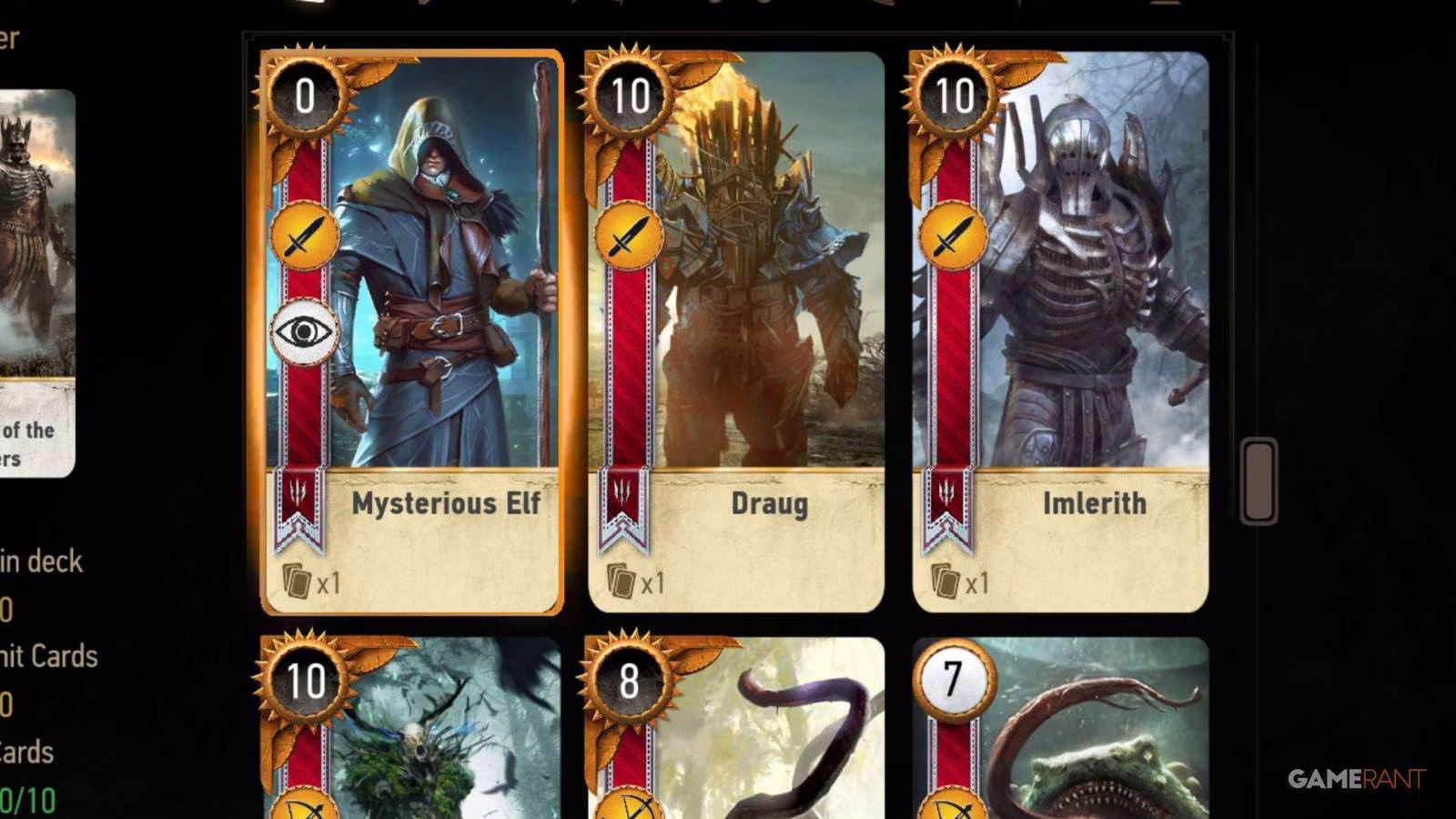 The Witcher 3: melhores cartas do baralho de Monstros