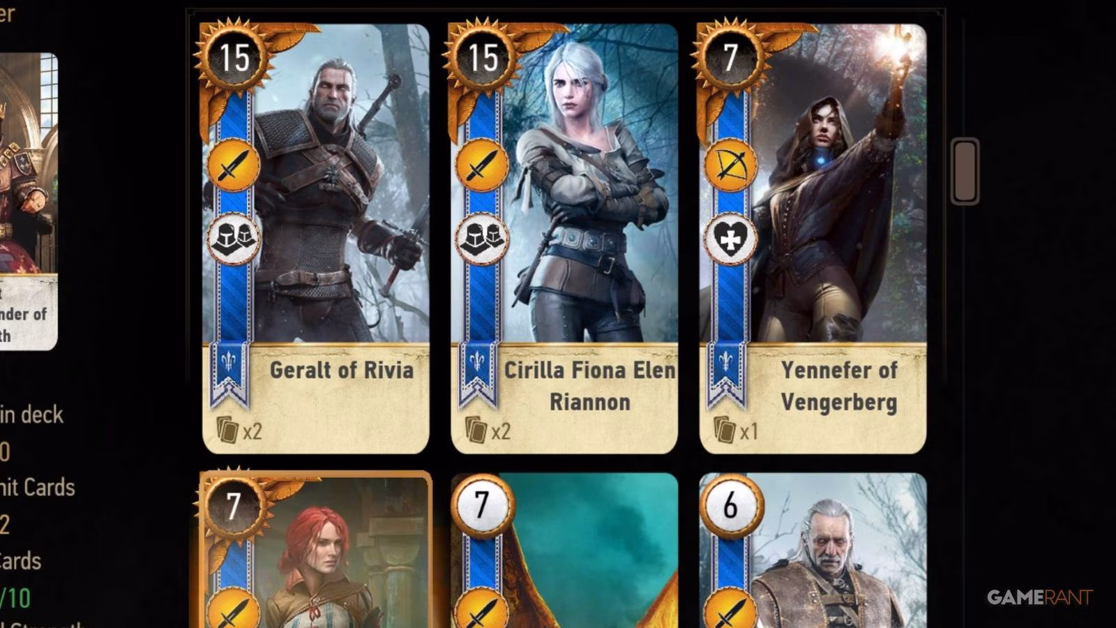 The Witcher 3: melhores cartas do baralho dos Reinos do Norte