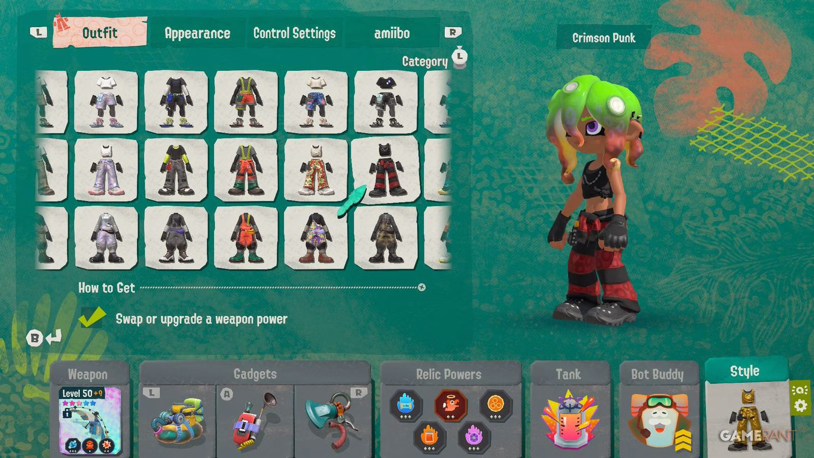 Splatoon Raiders: como desbloquear todas as roupas