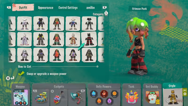 Splatoon Raiders: como desbloquear todas as roupas