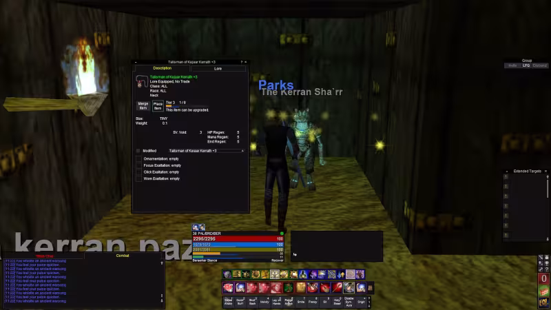 EverQuest Legends: guia da missão do colar Kerran