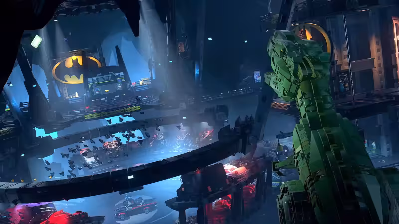 LEGO Batman: O Legado do Cavaleiro das Trevas: Batcaverna detalhada
